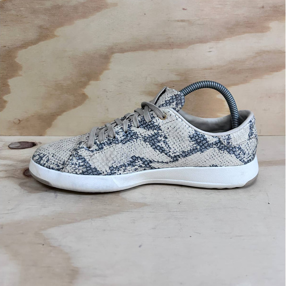 Cole Haan Snake Print Sneakers - Gray and White - Picture 4 of 9